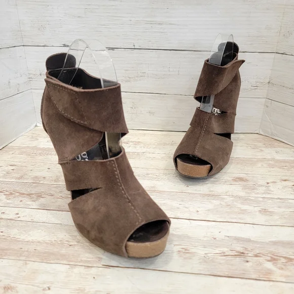 Pedro Garcia brown suede platform heels - Picture 3 of 13